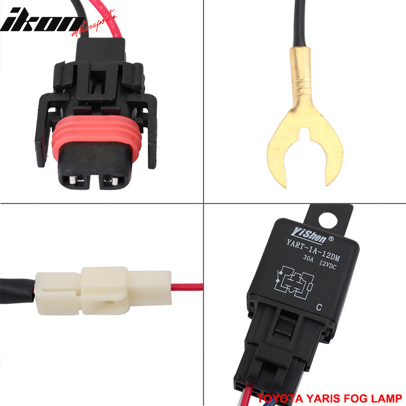 2015-2017 Toyota Yaris Hatchback Clear Lens Front Fog Lights Lamps ABS