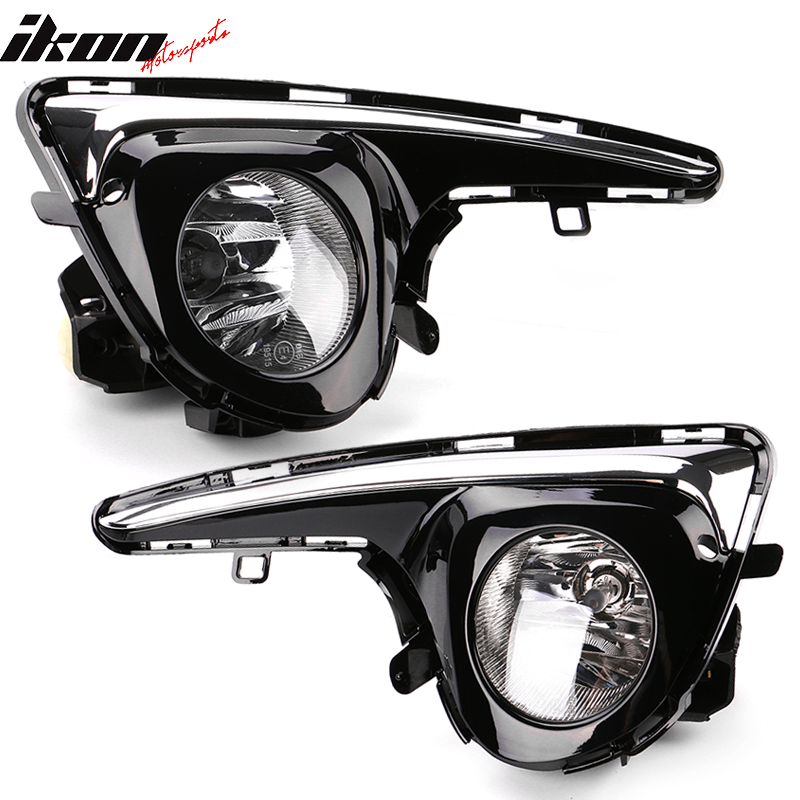 2018-2019 Toyota Yaris OE Style Black Housing Clear Lens Foglights ABS