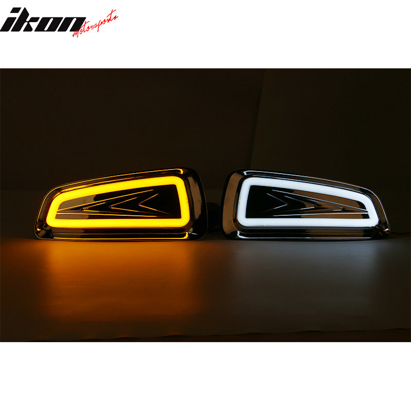 2011-2014 Ford F150 White Daytime Running Light Yellow Turn Signal