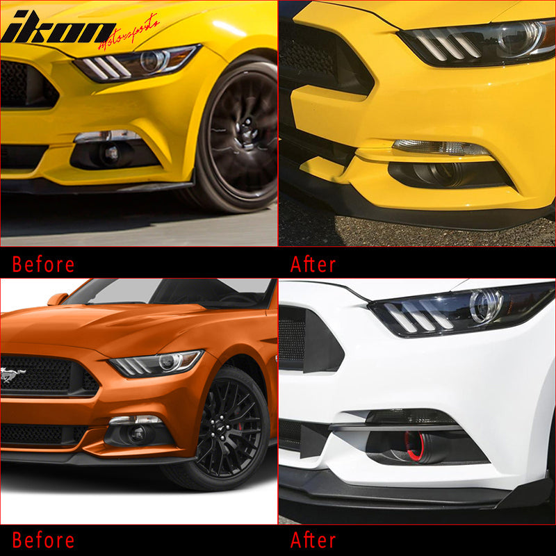 2015-2017 Ford Mustang MD Black Fog Light Lamp Splitters PP