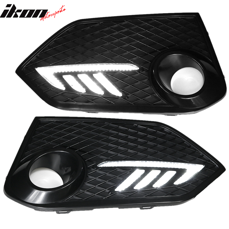 Fits 16-18 Honda Civic 10th-Gen TR Front Bumper Grille Foglight Cover