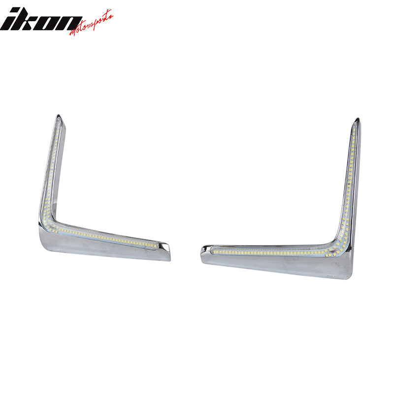 2016-2017 Subaru Crosstrek XV White DRL LED Fog Light Pair ABS