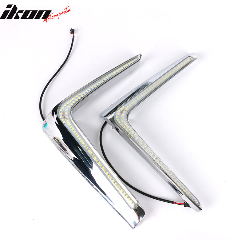 2016-2017 Subaru Crosstrek XV White DRL LED Fog Light Pair ABS