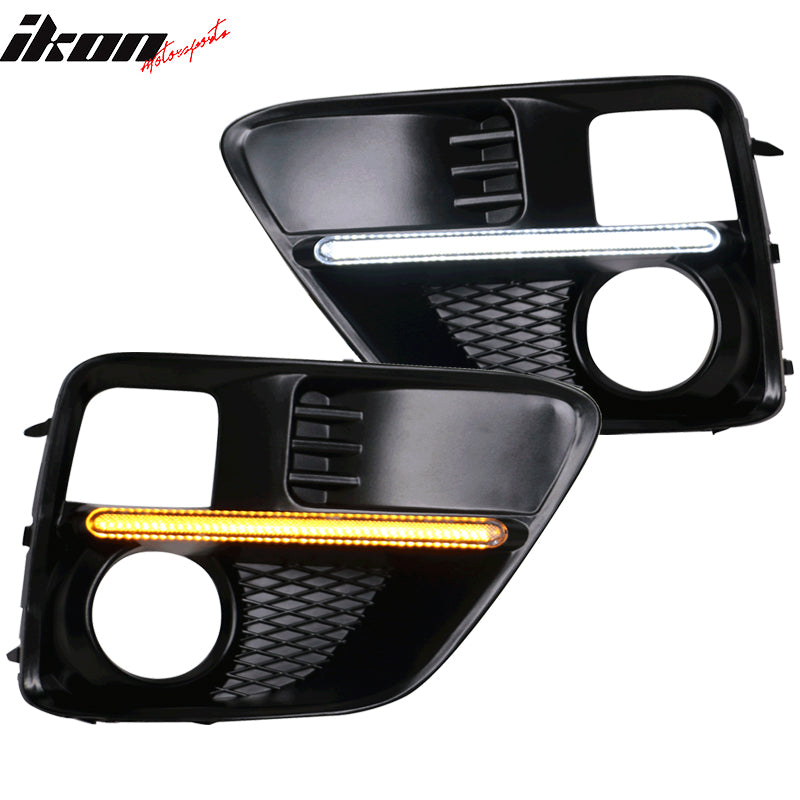 2015-2017Â Subaru WRX Sti White DRL & Amber Switchback Fog Light Covers