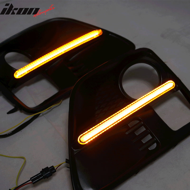 2015-2017Â Subaru WRX Sti White DRL & Amber Switchback Fog Light Covers