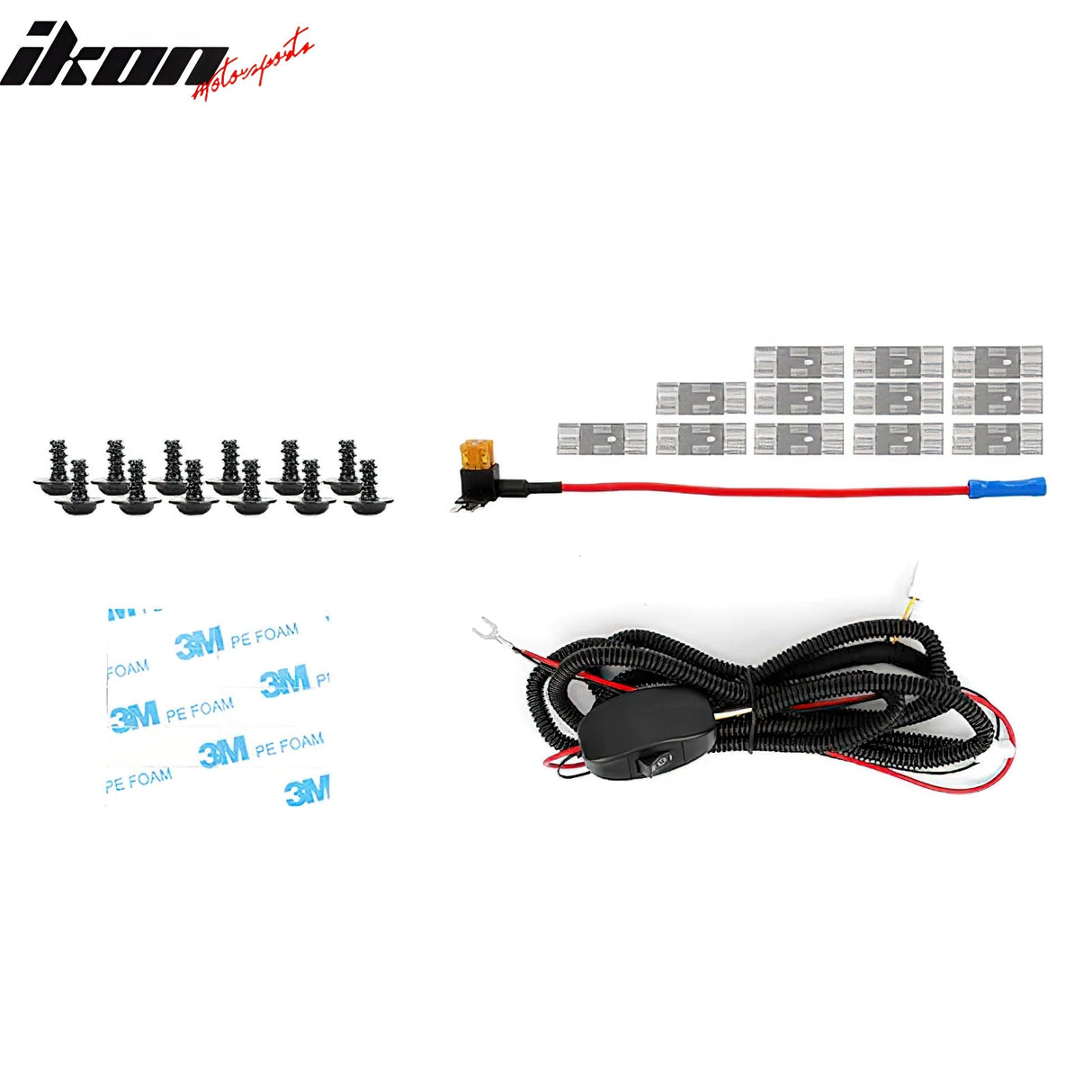 2021-2025 Ford Bronco 2/4 Door Front Bumper Grille Lights Black