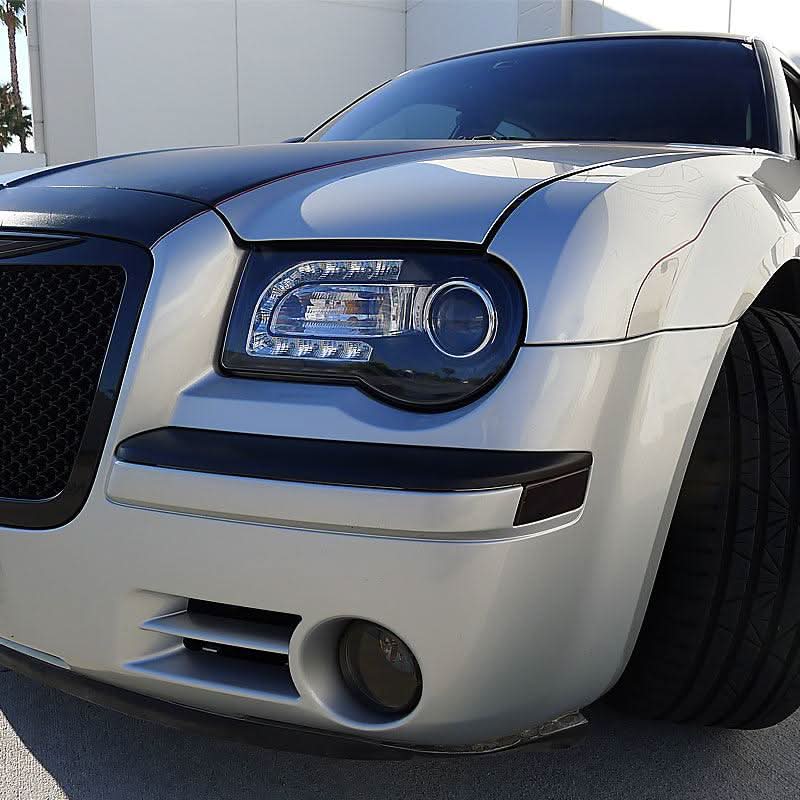 Spec-D Projector Headlights Chrysler 300C (2005-2010) w/ LED Strip - Black / Tinted / Chrome