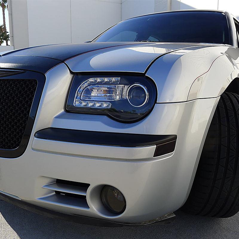 Spec-D Projector Headlights Chrysler 300C (2005-2010) w/ LED Strip - Black / Tinted / Chrome