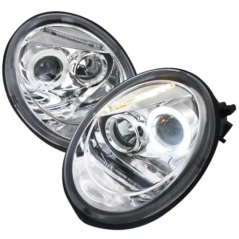 Spec-D Projector Headlights VW Beetle (1998-2005) Halo LED - Black, Tinted or Chrome