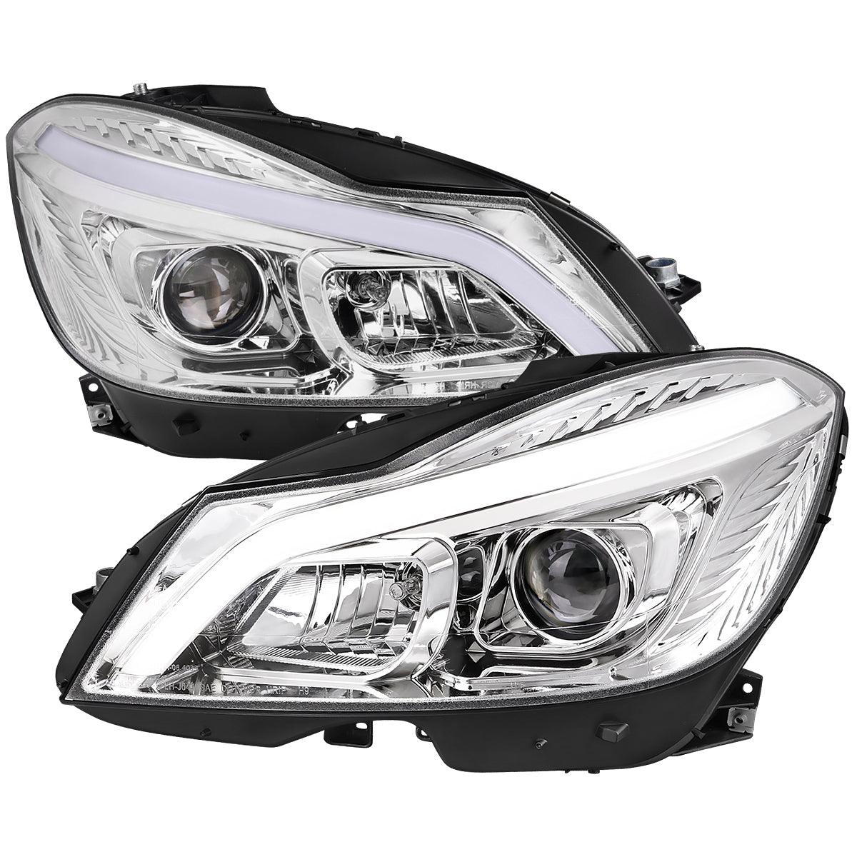 Mercedes C250 C300 C350 W204 Switchback Sequential Full LED Projector Headlights (2008-2014) - K2 Industries