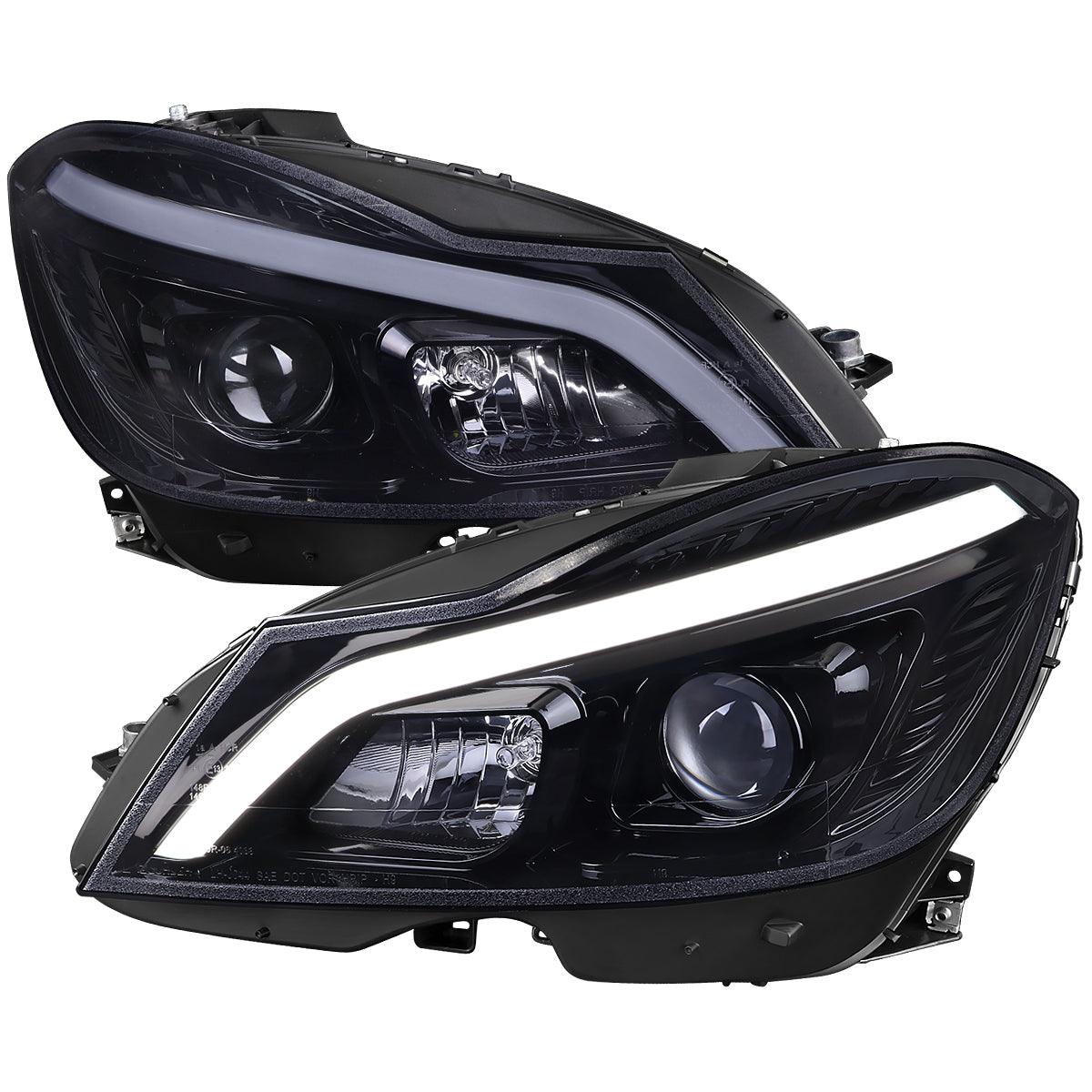 Mercedes C250 C300 C350 W204 Switchback Sequential Full LED Projector Headlights (2008-2014) - K2 Industries