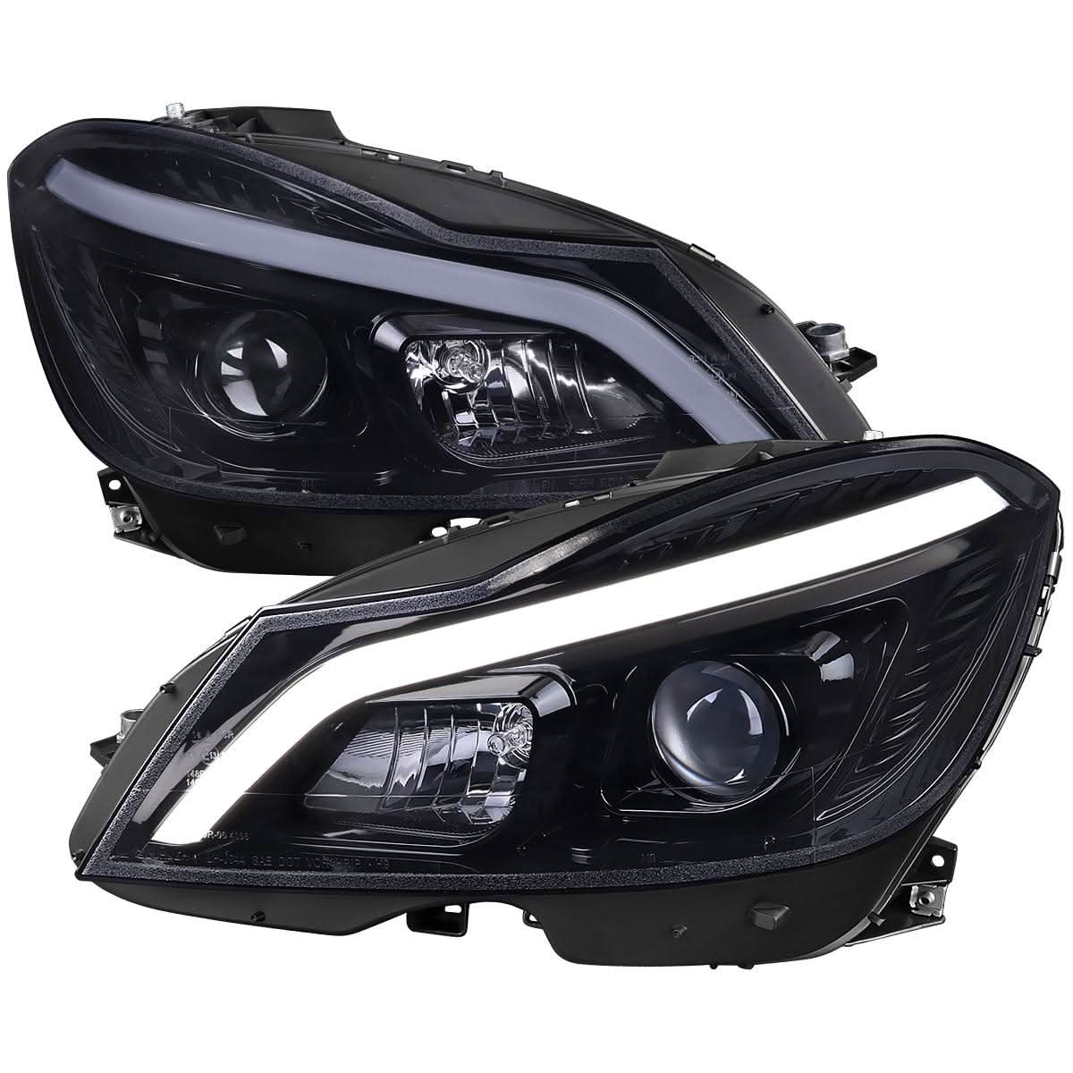 Mercedes C250 C300 C350 W204 Switchback Sequential Full LED Projector Headlights (2008-2014) - K2 Industries