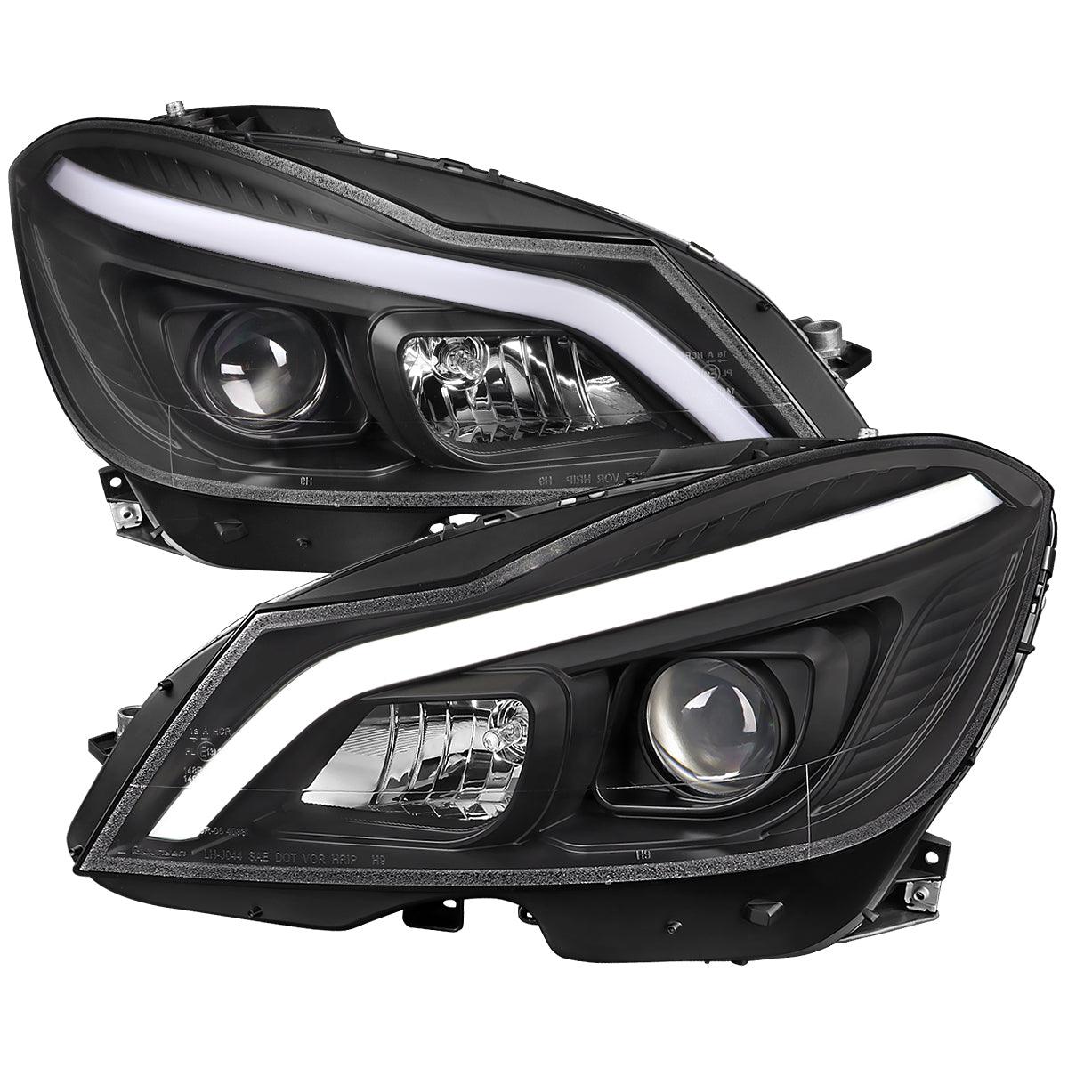 Mercedes C250 C300 C350 W204 Switchback Sequential Full LED Projector Headlights (2008-2014) - K2 Industries