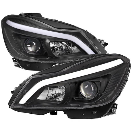 Mercedes C250 C300 C350 W204 Switchback Sequential Full LED Projector Headlights (2008-2014) - K2 Industries