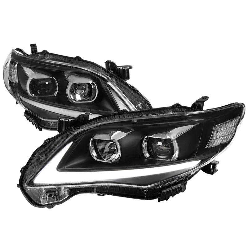 Spec-D Projector Headlights Toyota Corolla (2011-2012-2013) LED DRL Switchback - Black