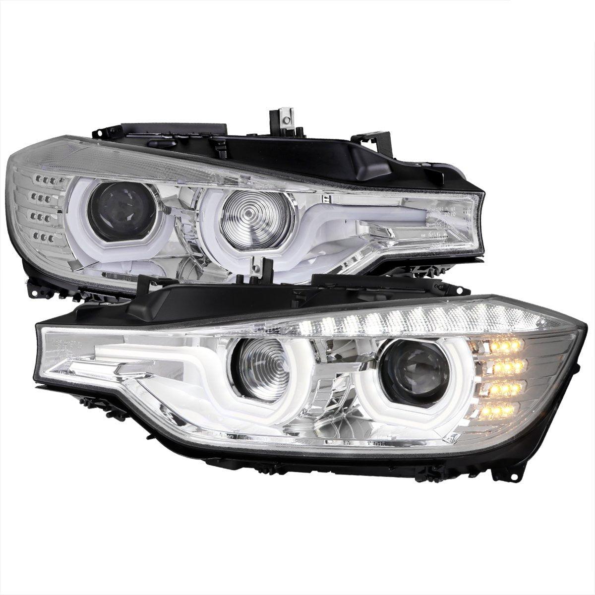 Spec-D Projector Headlights BMW 320i 328i 330i 335i 340i F30 (12-15) Halo LED - Black / Chrome / Tinted