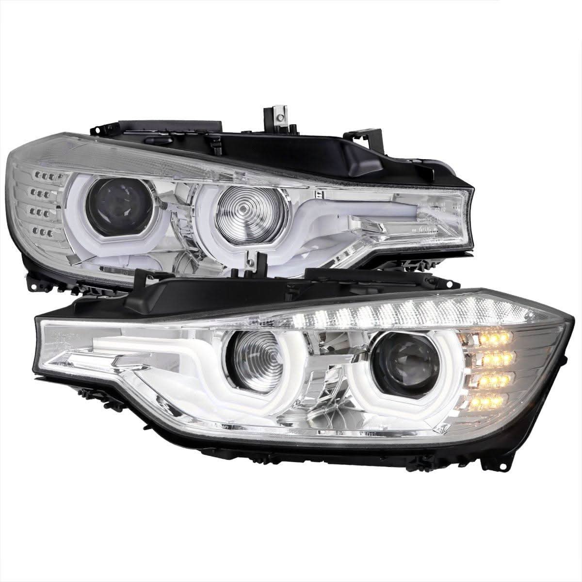 Spec-D Projector Headlights BMW 320i 328i 330i 335i 340i F30 (12-15) Halo LED - Black / Chrome / Tinted