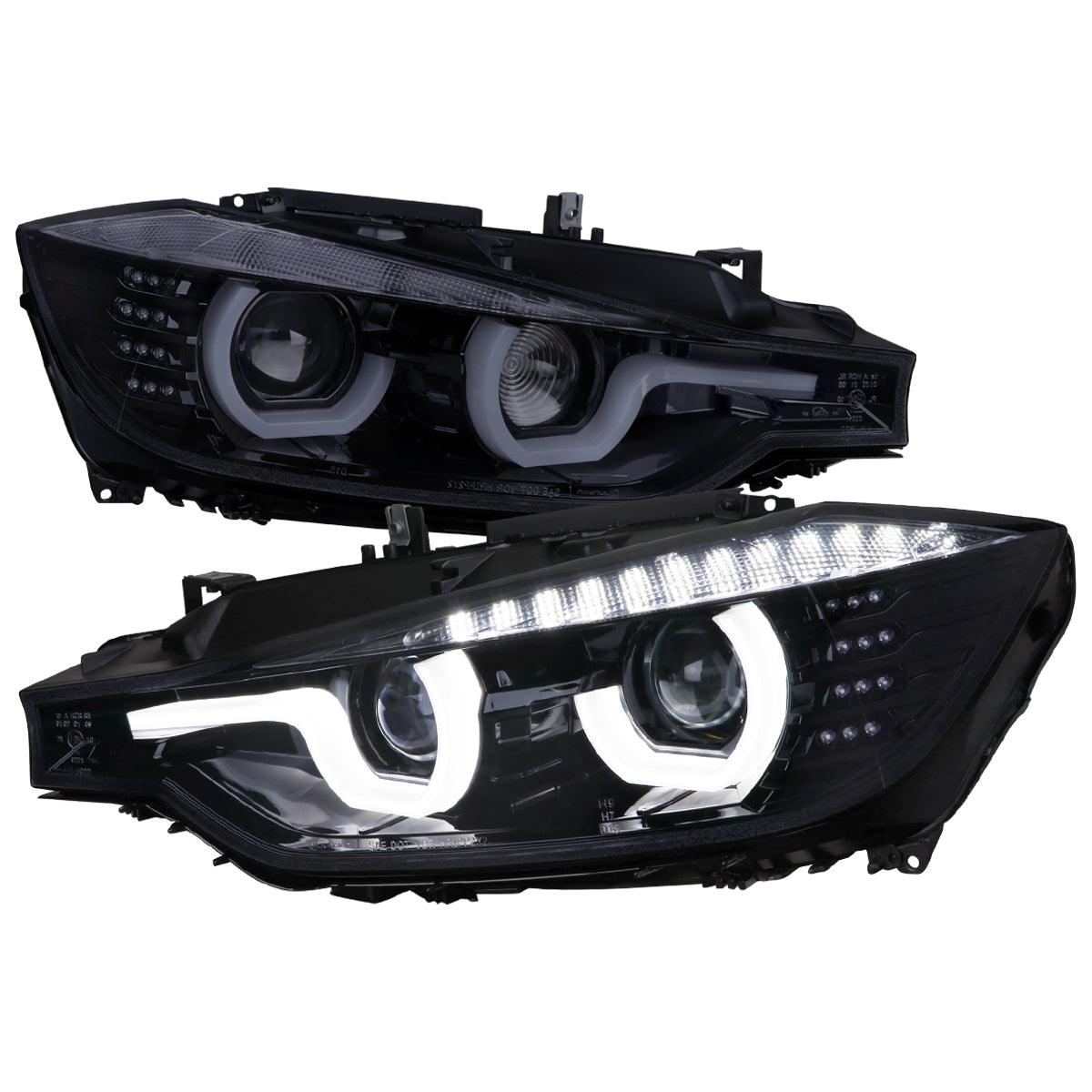 Spec-D Projector Headlights BMW 320i 328i 330i 335i 340i F30 (12-15) Halo LED - Black / Chrome / Tinted