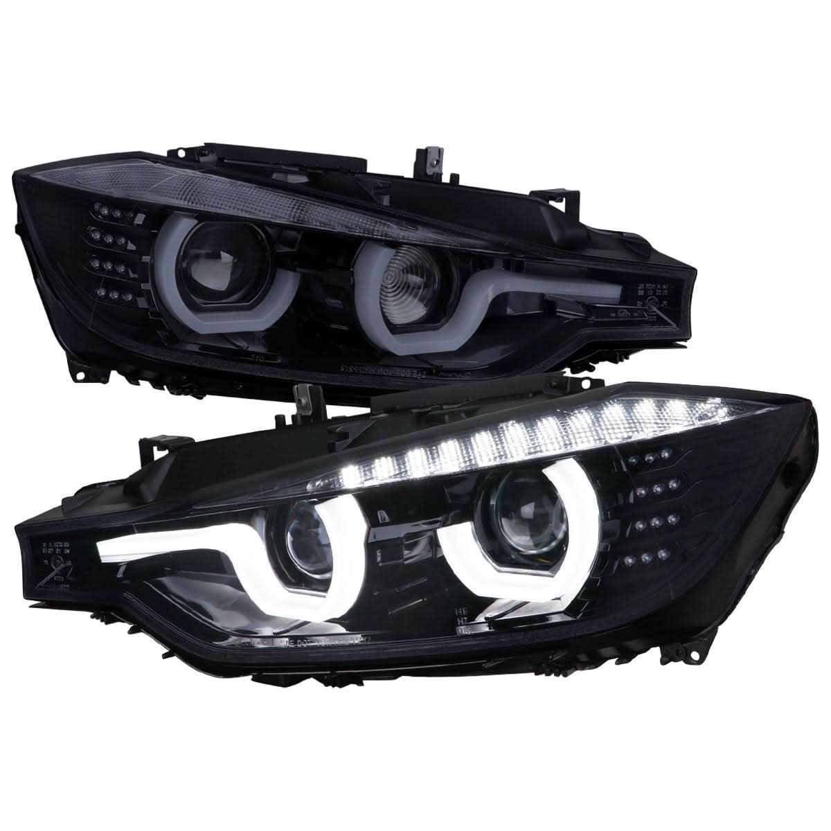 Spec-D Projector Headlights BMW 320i 328i 330i 335i 340i F30 (12-15) Halo LED - Black / Chrome / Tinted