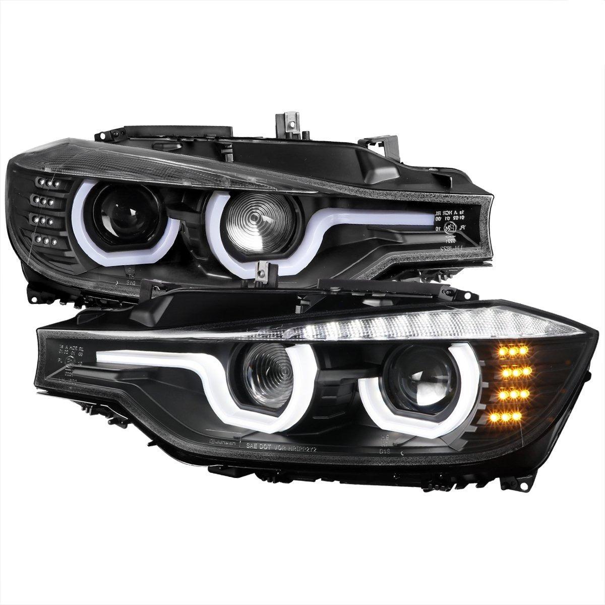 Spec-D Projector Headlights BMW 320i 328i 330i 335i 340i F30 (12-15) Halo LED - Black / Chrome / Tinted
