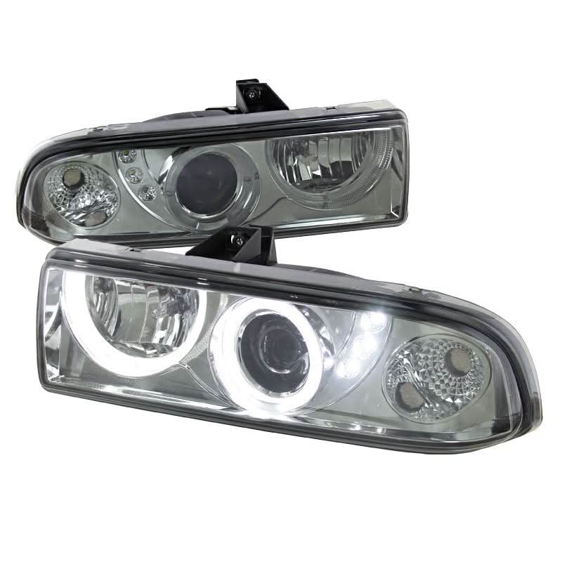 Spec-D Projector Headlights Chevy Blazer & S10 (98-04) Halo LED - Black / Chrome / Smoke