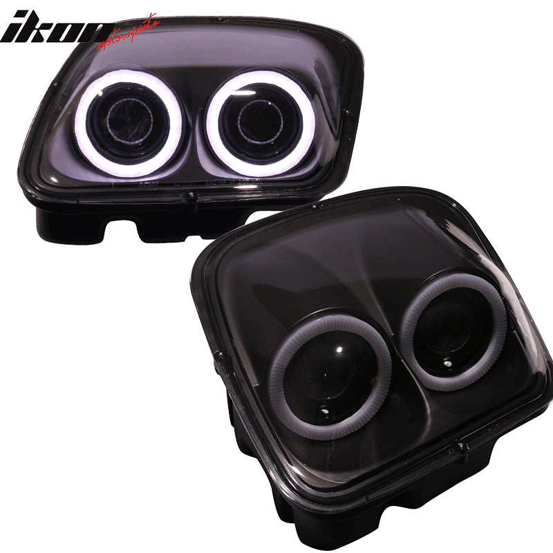 1997-2003 Corvette C5 Headlight Projector Dual LED Halo Rim HID 6000K