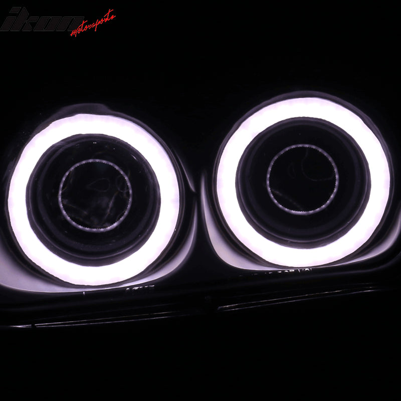 1997-2004 Chevy Corvette C5 2X 6000K Headlight Dual LED Halo Rim