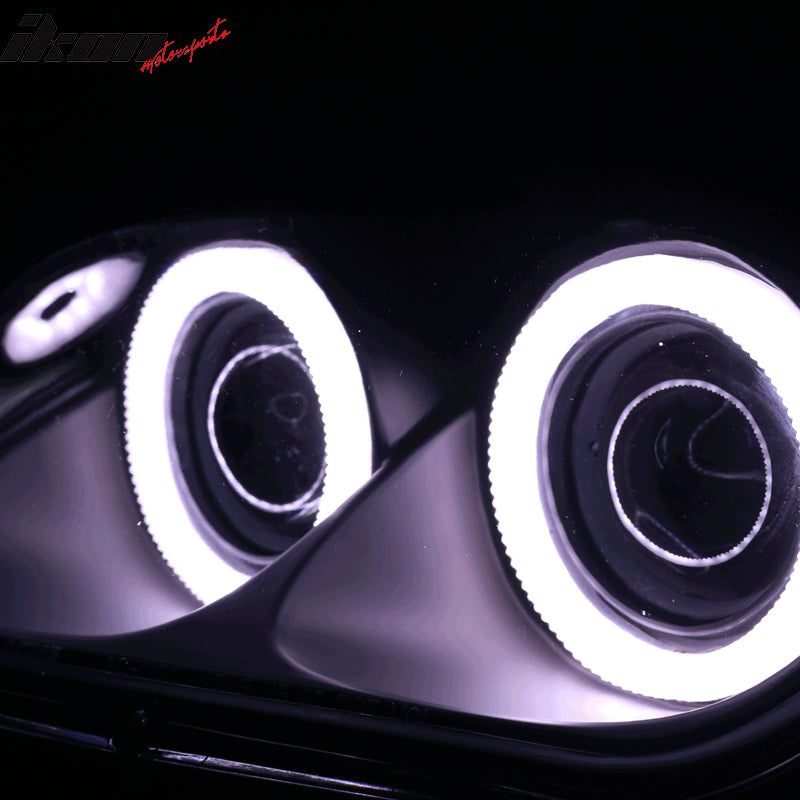 1997-2004 Chevy Corvette C5 Headlights Projector Dual LED Halo Rims