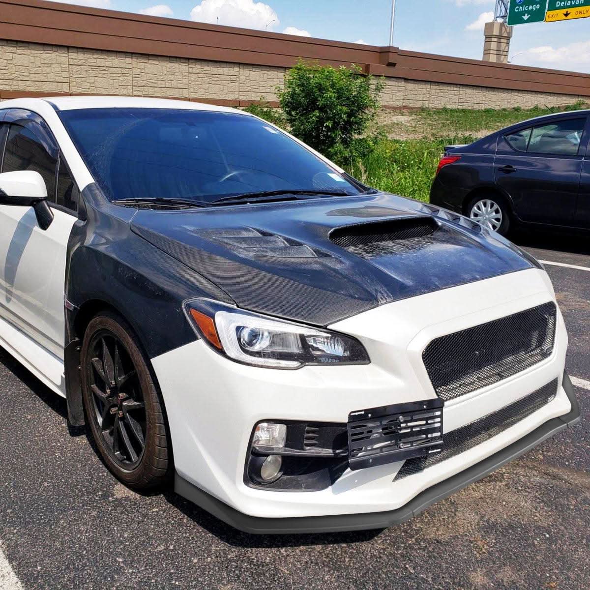 Spec-D Front Bumper Lip Subaru WRX & WRX STi (2018-2021) Black
