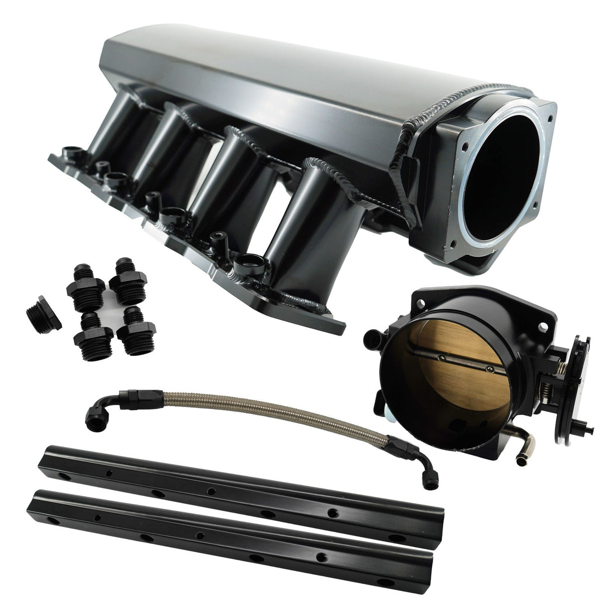 Billet LS1 LS2 LS6 92mm Intake Manifold MAP Sensor Fuel Rail Throttle Body Cable Bracket