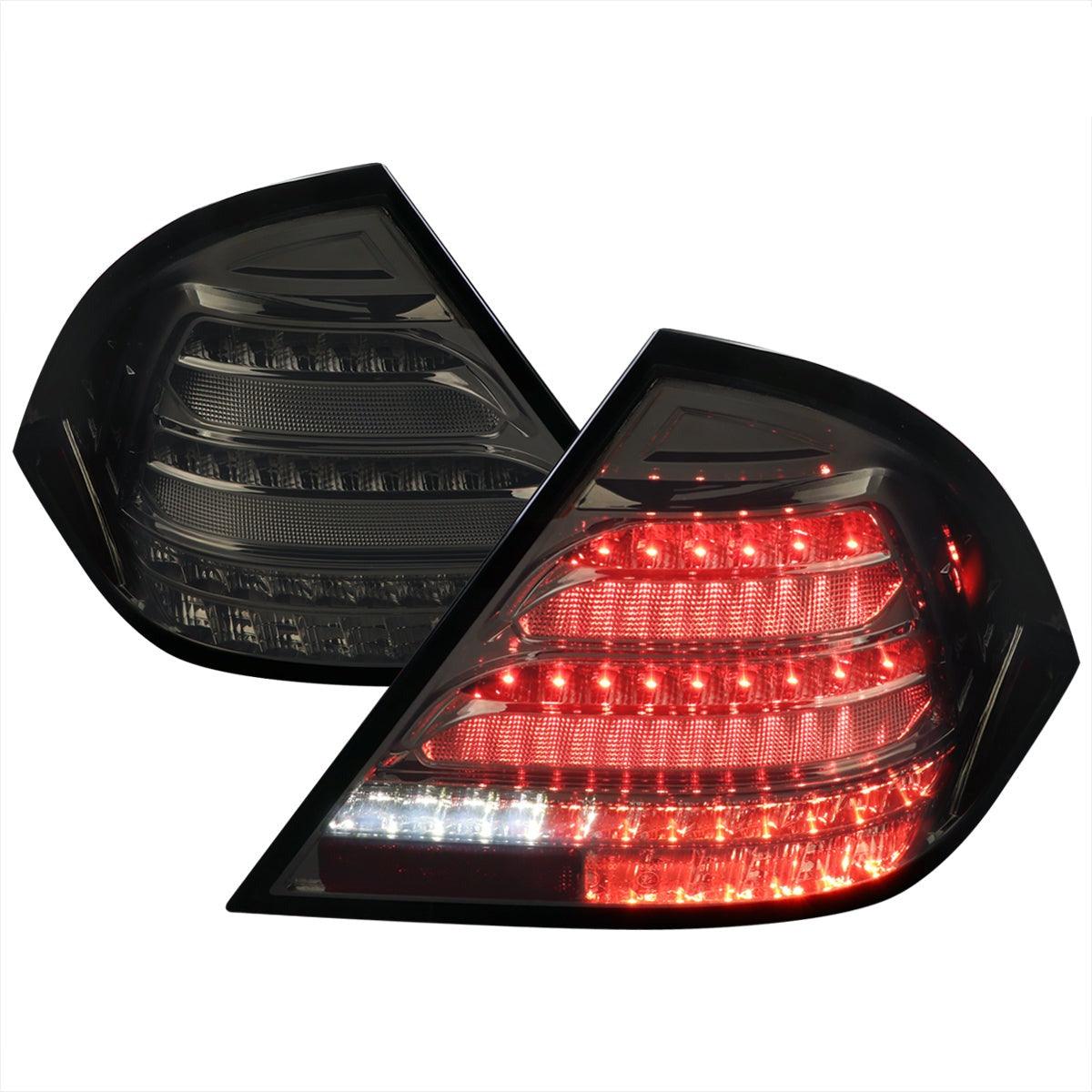 Spec-D LED Tail Lights Mercedes C230 C240 C320 W203 Sedan (01-04) Sequential Black / Tinted / Red