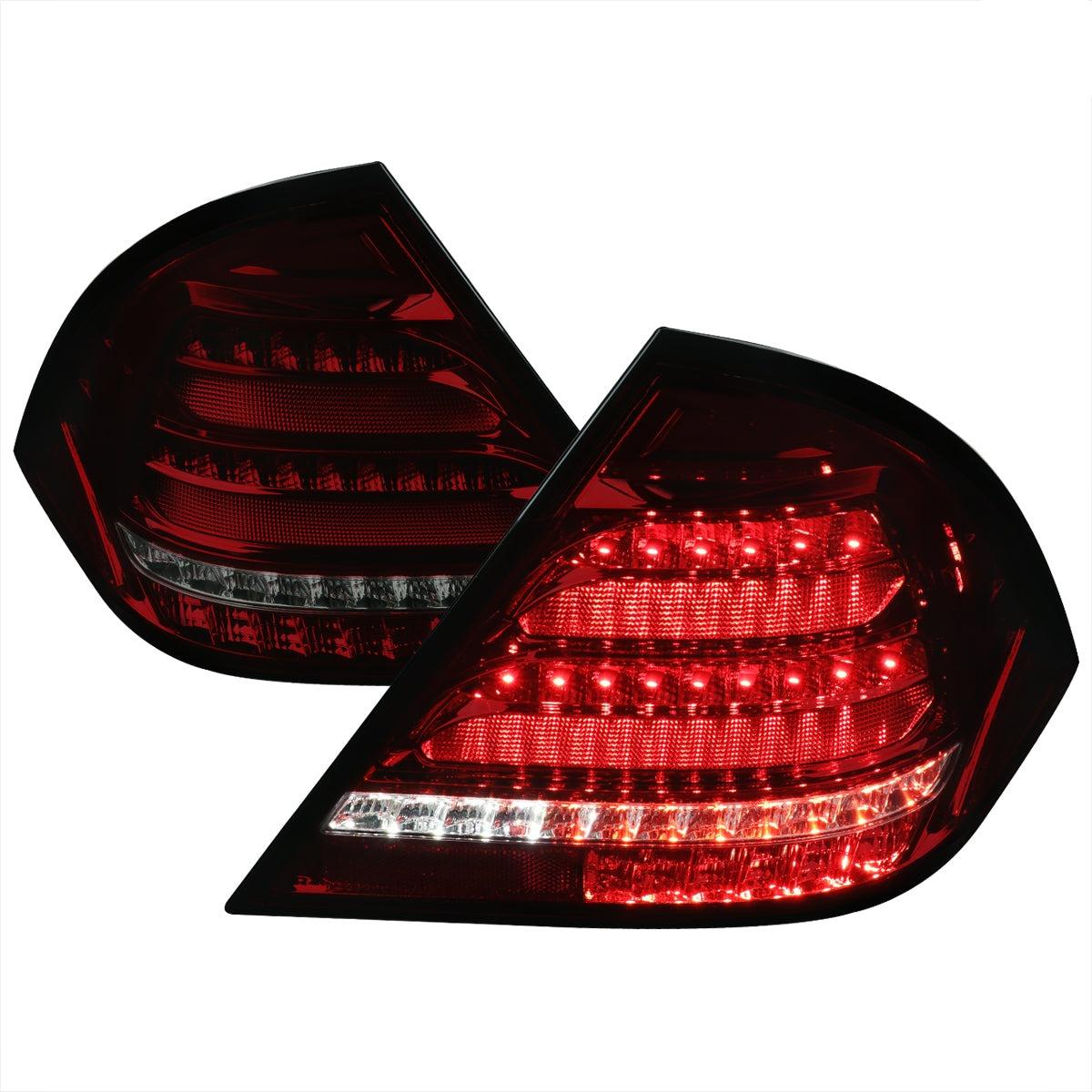 Spec-D LED Tail Lights Mercedes C230 C240 C320 W203 Sedan (01-04) Sequential Black / Tinted / Red