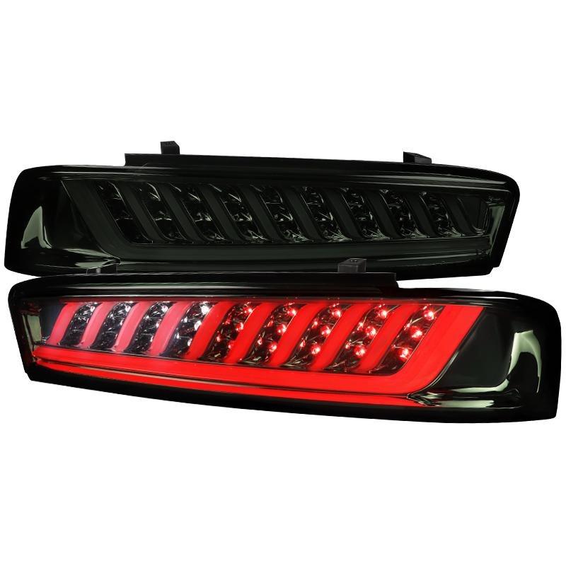 Spec-D Tail Lights Chevy Camaro (2016-2017-2018) Sequential LED Turn Signal - Black / Red / Smoke