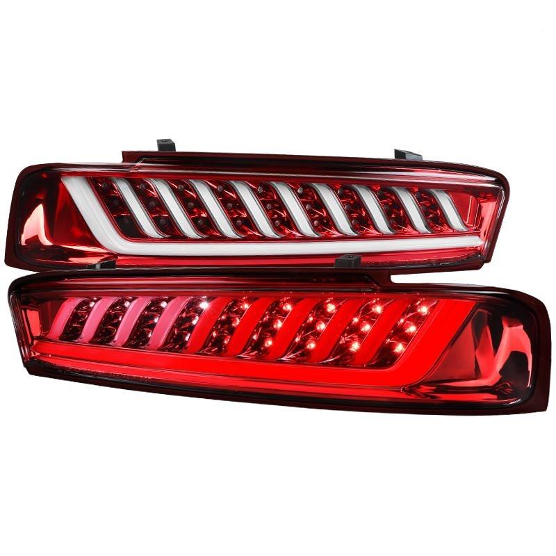 Spec-D Tail Lights Chevy Camaro (2016-2017-2018) Sequential LED Turn Signal - Black / Red / Smoke