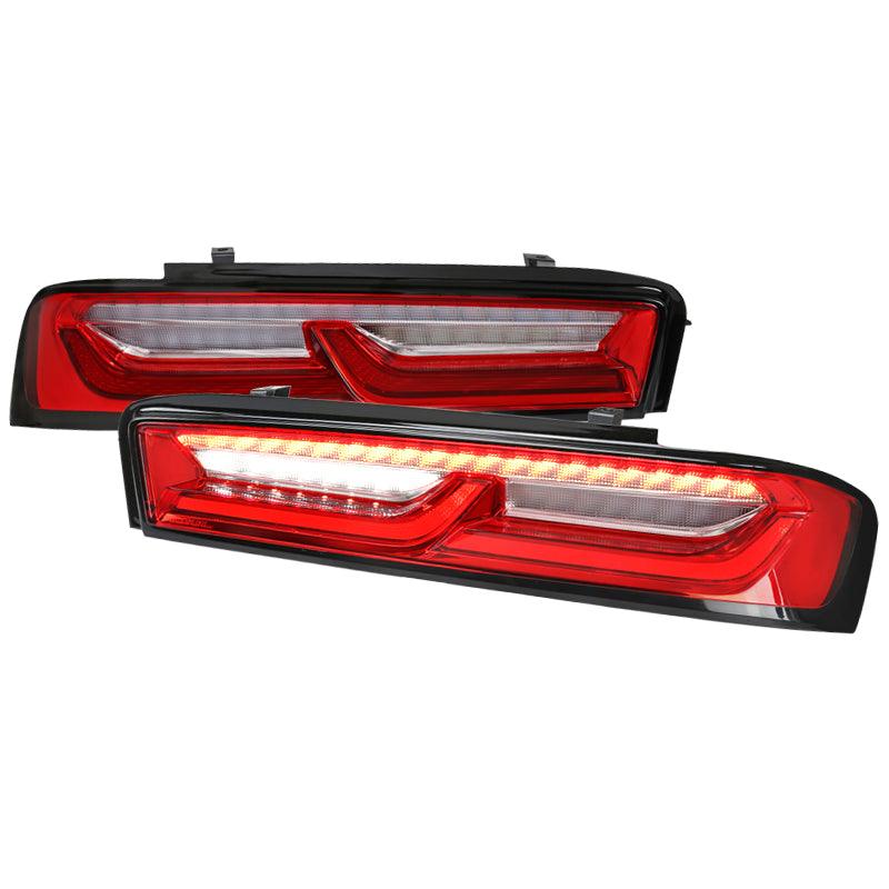 Spec-D Tail Lights Chevy Camaro (2016-2017-2018) Sequential LED Turn Signal - Black / Red / Smoke