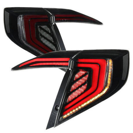 Tail Lights Honda Civic Sedan (2016-2021) Sequential LED - Smoked - K2 Industries