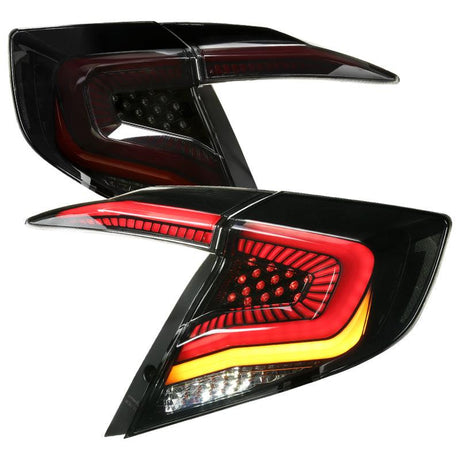 Tail Lights Honda Civic Sedan (2016-2021) Sequential LED - Smoked - K2 Industries