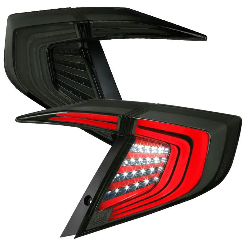 Tail Lights Honda Civic Sedan (2016-2021) Sequential LED - Smoked - K2 Industries
