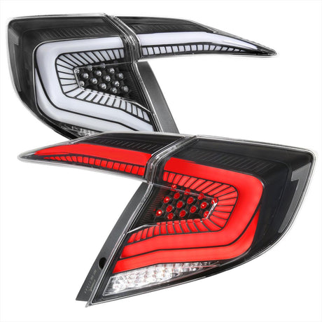 Tail Lights Honda Civic Sedan (2016-2021) Sequential LED - Smoked - K2 Industries