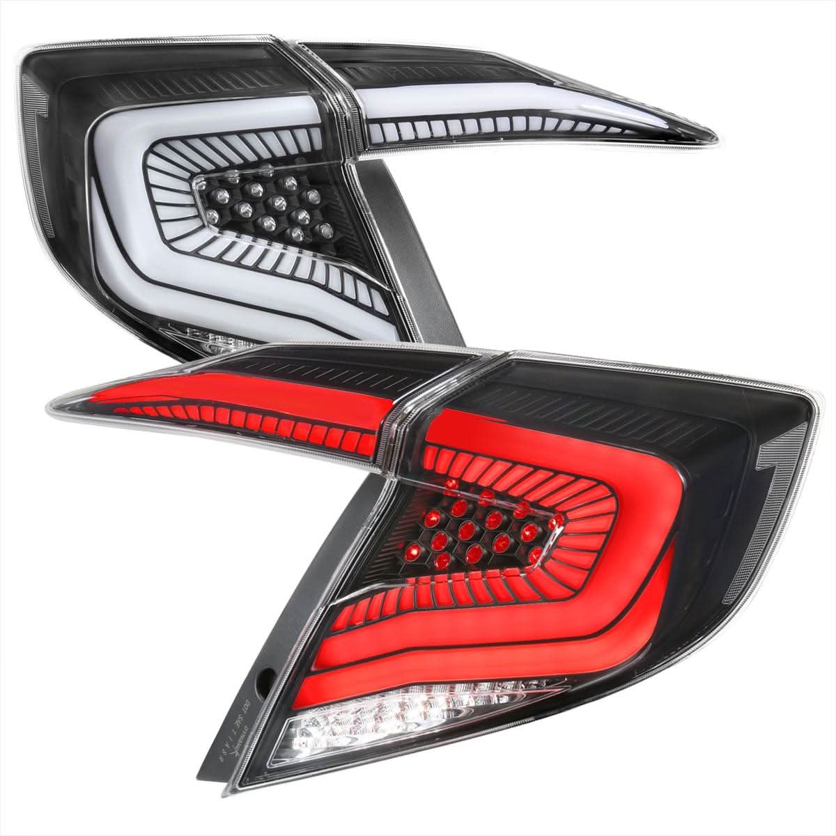 Tail Lights Honda Civic Sedan (2016-2021) Sequential LED - Smoked - K2 Industries