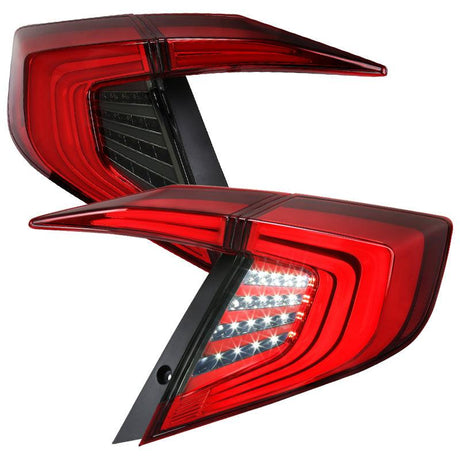 Tail Lights Honda Civic Sedan (2016-2021) Sequential LED - Smoked - K2 Industries