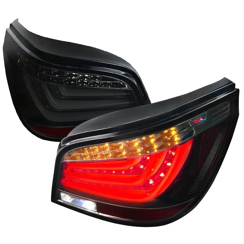 LED Tail Lights BMW E60 525i/528i 530i/535i 540i/545i 550i M5 (08-10) Red / Chrome / Black - K2 Industries