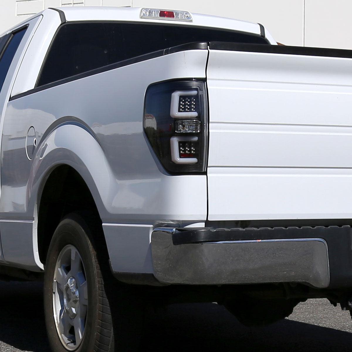 Spec-D LED Tail Lights Ford F150 (2009-2014) w/ Dual C Bars - Black or Chrome