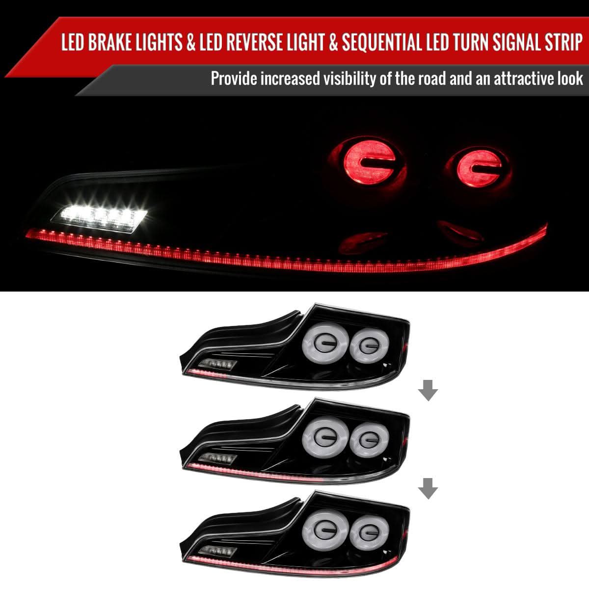 Infiniti G35 Coupe LED Sequential w/ Breathing Light Effect Tail Lights (2003-2007) - K2 Industries