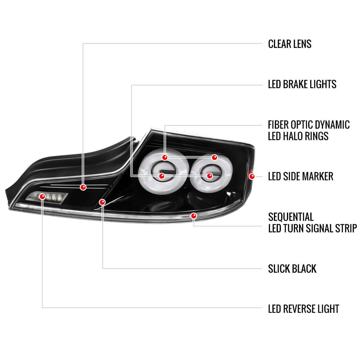 Infiniti G35 Coupe LED Sequential w/ Breathing Light Effect Tail Lights (2003-2007) - K2 Industries