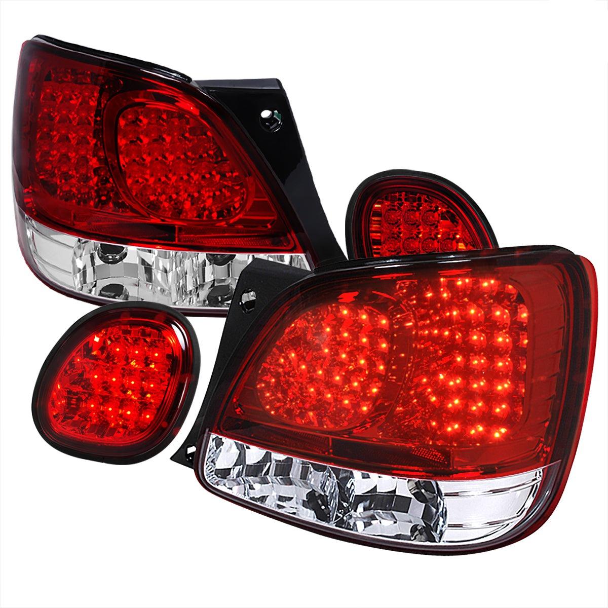 Spec-D LED Tail Lights Lexus GS300 GS400 GS430 (98-05) Smoked / Chrome / Black