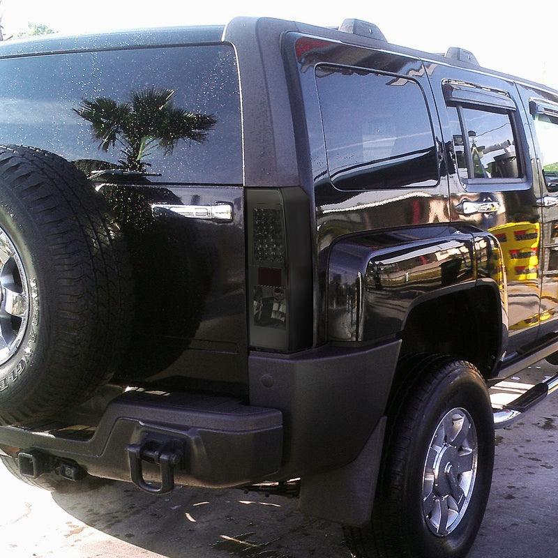 Spec-D Tail Lights Hummer H3 (2005-2010) Pair - Black/Smoked LED