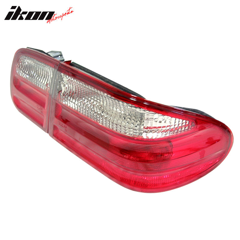 Fits 96-02 Mercedes Benz W210 E-Class Red Clear Tail Lights