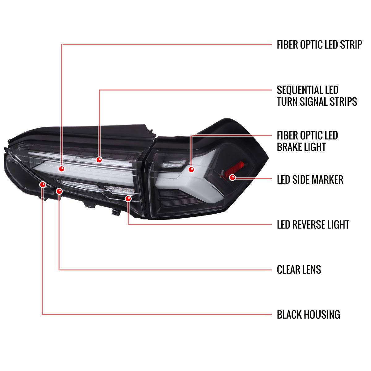 Spec-D Tail Lights Toyota RAV4 (2019-2023) Sequential LED Bar
