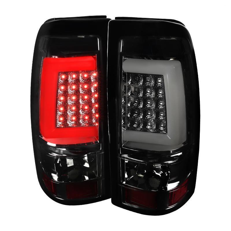 Spec-D LED Tail Lights Silverado (03-06) C-Bar Black / Smoke / Red